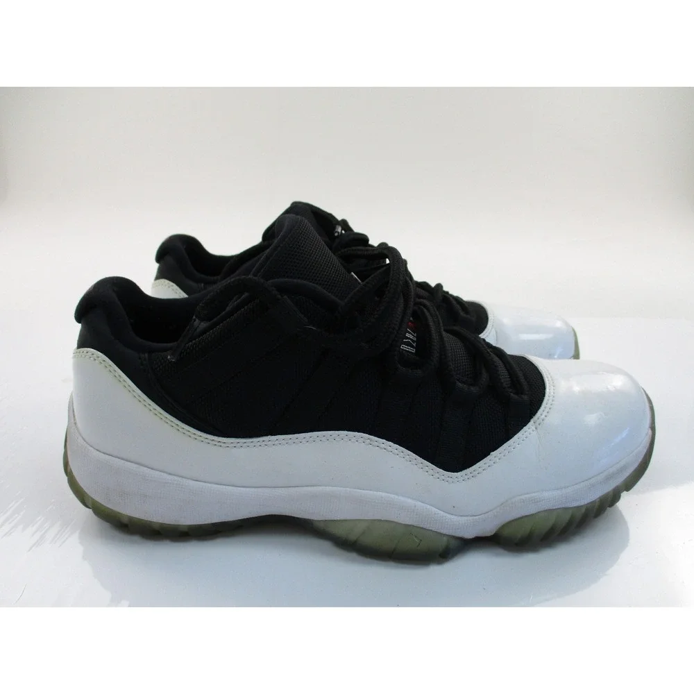 Jordan 11 Retro Low Mens Size 8 White Black Tuxedo 528895-110 Patent Leather